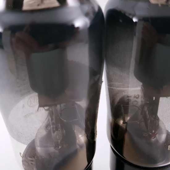 2 X EL33 TUBE. MULLARD. SMOKED GLASS....