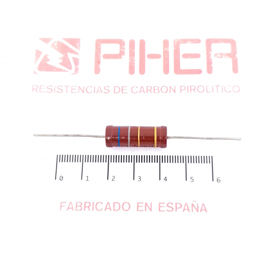 1 X 2W 6.8R 6R8 5% 1970s VINTAGE PIHER RESISTOR. NOS. C1907U1F100824