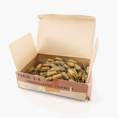 100 X 68K 68000pF 0.068uF 125V 10% MULLARD MUSTARD (BIANCHI PHILIPS) CP  ENA