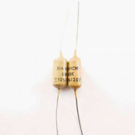 100 X 68K 68000pF 0.068uF 125V 10% MULLARD MUSTARD (BIANCHI PHILIPS) CP  ENA