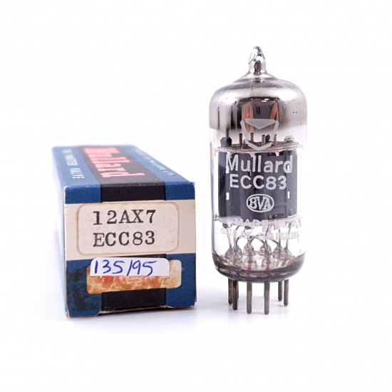 1 X ECC83 MULLARD TUBE. 1960s PRODUCTION. E-CODES.  NOS/NIB. CB407