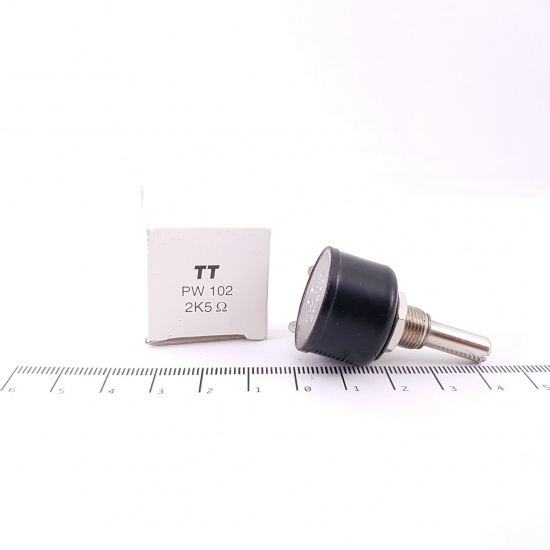 1 X POTENTIOMETER TT PW 102 2K5 2,5K 2.5K  LIN W/O ON/OFF NOS. RB207U48F300824