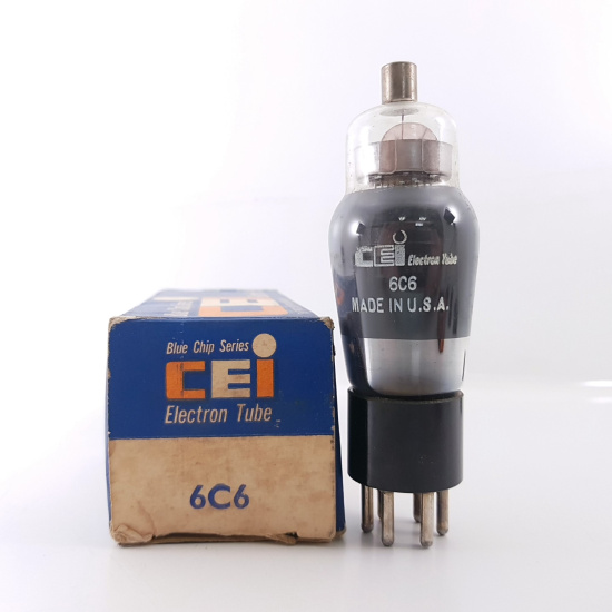 1 X 6C6 CEI TUBE. NOS / NIB. RCB250U3