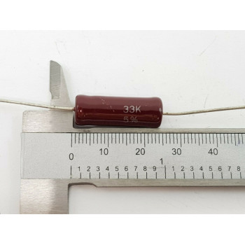 VINTAGE OLD PIHER RESISTOR. 2W 33K 5% *1 PC* NOS (New Old Stock) 1970´s. RCR949