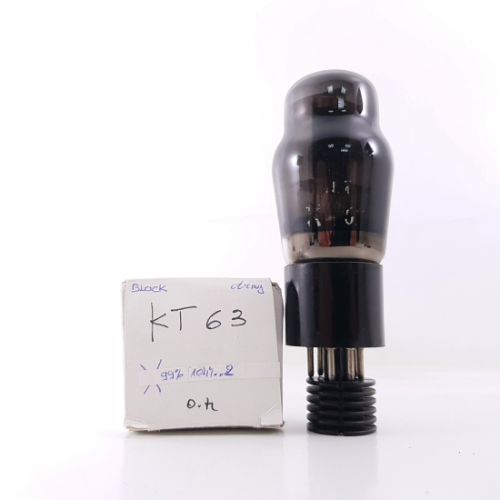 1 X KT63 BRIMAR TUBE. BLACK PLATES. NOS. 2. CH60