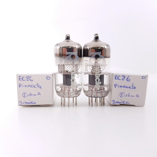 2 X EC86 PINNACLE TUBE. 3 MICA. MATCHED PAIR. 17. CH158