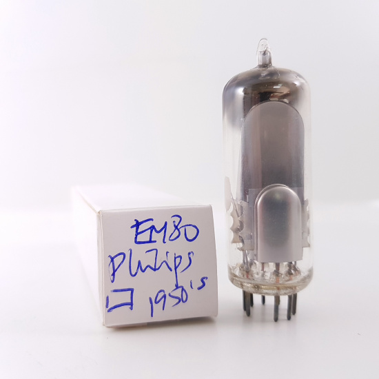 1 X EM80 MINIWATT EYE MAGIC TUBE. 1950s. UMPRINTED SQUARE GETTER. NOS. RCB407