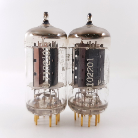 2 X 6211 TELEFUNKEN TUBE. 1960s PROD. GOLD PIN. MATCHED PAIR. 73. CH164