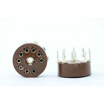 9 PINS BAQUELITE SOCKET TUBE PCB ZOCALO 9 PINS BAQUELITA CIRCUITO IMPRESO. 1 PC.