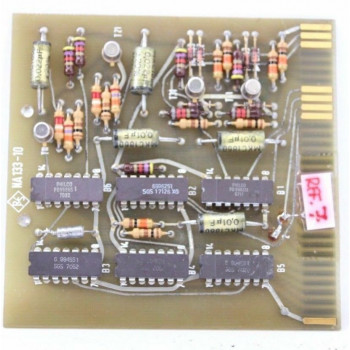 OLD PCB RS NA133-10 WITH 6 IC 6 CAPACITORS 27 RESISTORS 4 TRANSISTORS CA326U2
