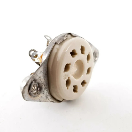 4 X HIGH QUALITY OCTAL CERAMIC TUBE SOCKET. US. MADE 1960´S PRODUCT, NOS CH83/146