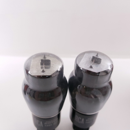 2 X 6F6G RCA TUBE. 1950s PROD. BLACK PLATES. MATCHED PAIR. RCB409V2