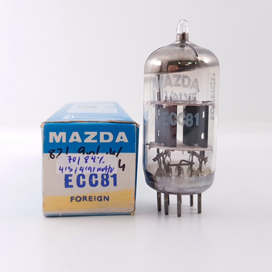 1 X ECC81 MAZDA TUBE. NOS/NIB. 5. CH101