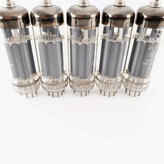 5 X EL504 MULLARD TUBE. 1960s PRODUCTION. 3 MICAS. DUAL GETTER. MATCHED CP  ENA