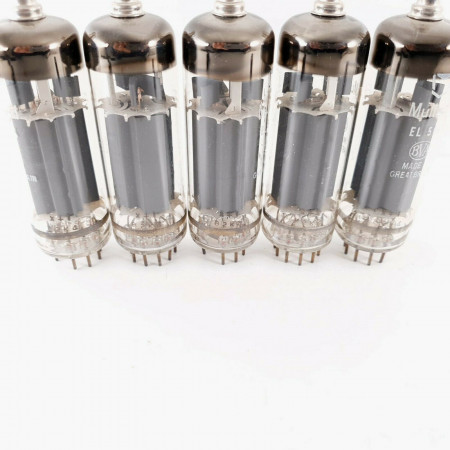 5 X EL504 MULLARD TUBE. 1960s PRODUCTION. 3 MICAS. DUAL GETTER. MATCHED CP  ENA