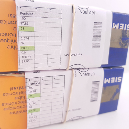 2 X E130L SIEMENS TUBE. MATCHED PAIR....