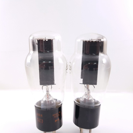 2 X JAN 5Z3 RCA TUBE. 1969 PROD. BLACK PLATES. TOP RECTANGULAR GETTER. 4. CH84