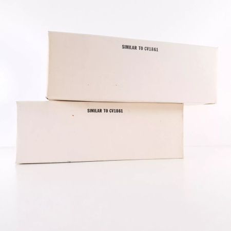 2 X JAN 5Z3 RCA TUBE. 1969 PROD. BLACK PLATES. RECTANGULAR GETTER. 4. CH84