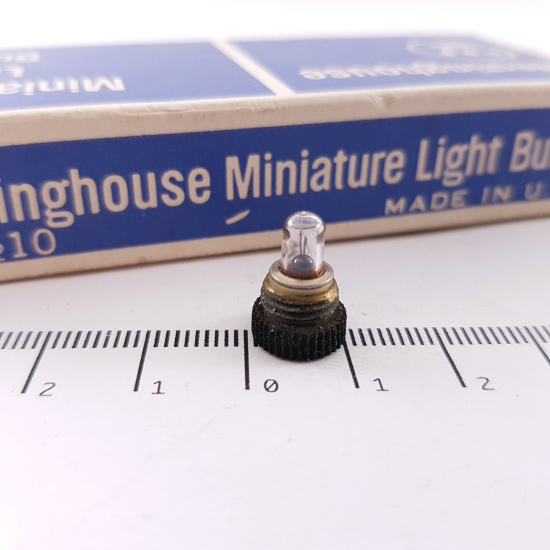 1 X BOMBILLA DIAL RADIO MINIATURA WESTINGHOUSE 323 BASE TORNILLO. NOS. RCA30/4U40F061124