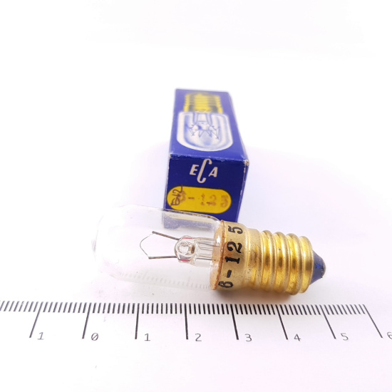 1 X DIAL RADIO BULB ECA 6V 125W. BOMBILLITA. E12 (17mm X 52mm). RCA30/1/3U2