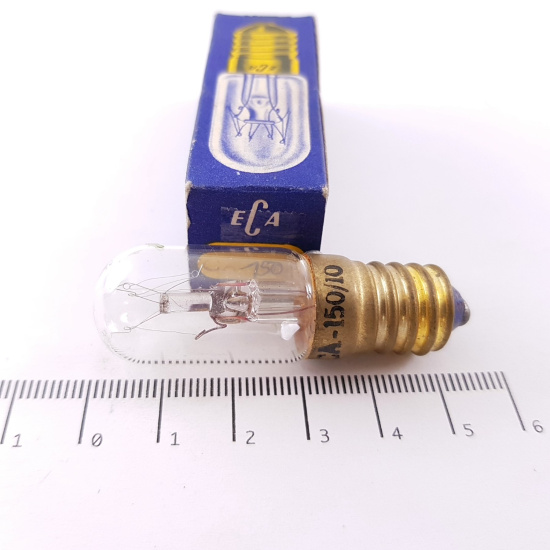 1 X DIAL RADIO BULB ECA BOMBILLITA 150V 10W E12 (17.5mm X 53.5mm). RCA30/1/10U1