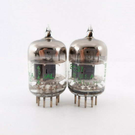 2 X JAN 2C51 SYLVANIA TUBE. 1960s PRODUCTION. MATCEHD PAIR. CP  ENA