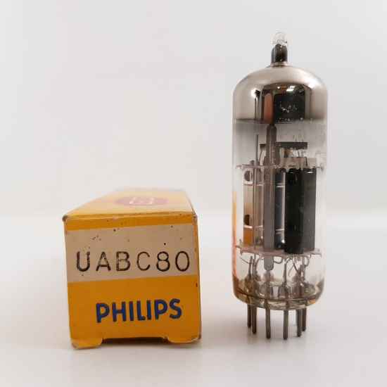 1 X UABC80 PHILIPS TUBE. NOS/NIB. RC19