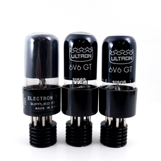 3 X 6V6GT TUBE. ULTRON / ADA RCA...