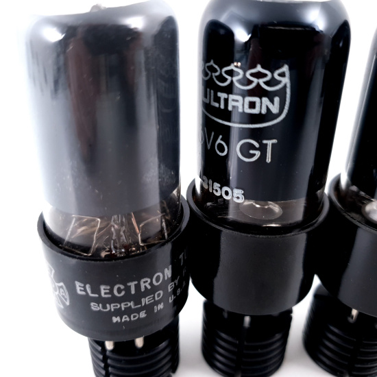 3 X 6V6GT TUBE. ULTRON / ADA RCA...