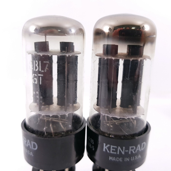 2 X 6BL7GT KEN-RAD TUBE. PAIR. SQUARE...