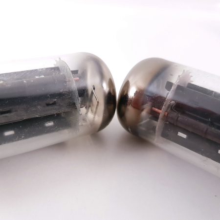 2 X 6BL7GT KEN-RAD TUBE. PAIR. SQUARE GETTER. BLACK PLATES.NOS/NIB. RC46