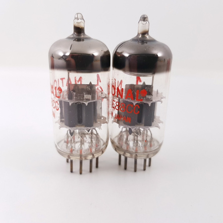 2 x 6922 / E88CC NATIONAL BRAND TUBE. TOSHIBA PRODUCTION. MATCHED PAIR. 1970s. NOS/NIB. RCB370