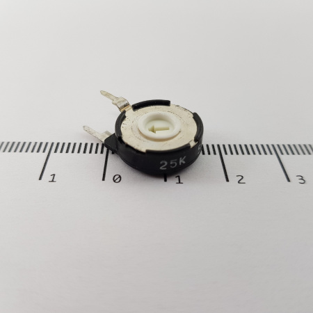 2 x PIHER TRIMMERS 25K PCB PT15H. RCA28