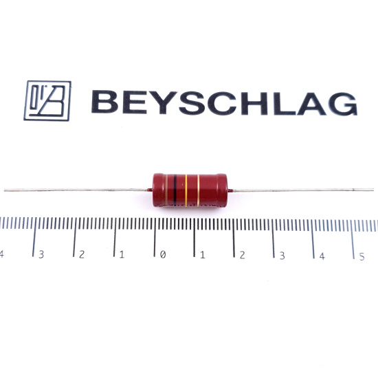 1 X 1W 100K 5% VINTAGE BEYSCHLAG RESISTOR. NOS. C2321U100F220225