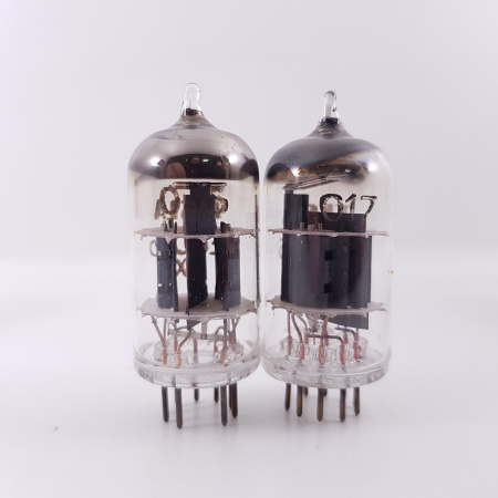 2 X ECC85 TESLA TUBE. 1960s PROD. SQUARE GETTER. MATCHED PAIR. 6. CH136