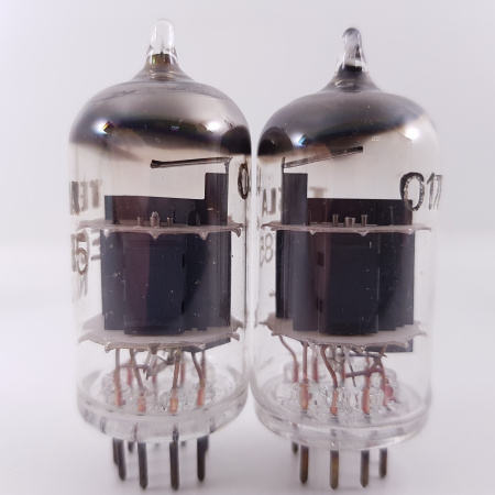 2 X ECC85 TESLA TUBE. 1960s PROD. SQUARE GETTER. MATCHED PAIR. 6. CH136