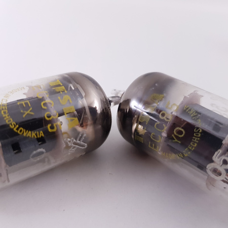 2 X ECC85 TESLA TUBE. 1959 PROD. SQUARE GETTER. MATCHED PAIR. 5. CH136