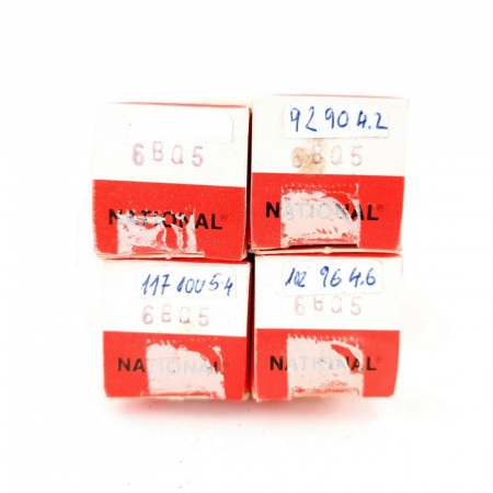 4 X EL84 / 6BQ5 TUBE. NATIONAL BRAND. GENERAL ELECTRIC PRODUCTION CF  ENA