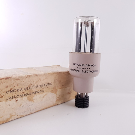 1 X JAN 5R4WGA CHATAM ELECTRONICS TUBE. NOS/NIB. RCB389V2