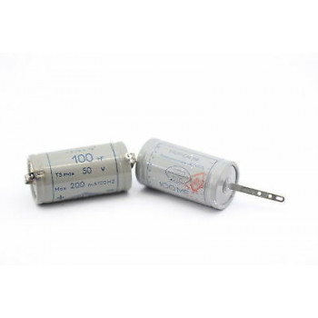 ELECTROLYTICS CAPACITOR 100uF 50V VINTAGE (AÑO 1957) 1PC. CA8.1.2U467F170415