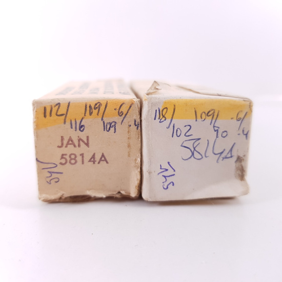 2 X JAN 5814A SYLVANIA TUBE. 1960s...