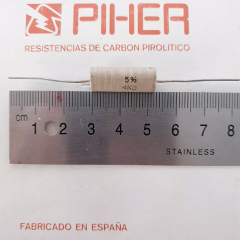 1 X 2W 4,3K 4.3K 4K3 5% 1960S VINTAGE PIHER RESISTOR. NOS. C1799U69F220121