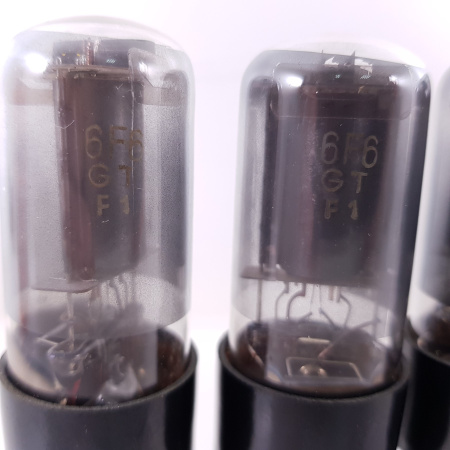 4 X 6F6GT FIVRE PRODUCTION TUBE. BRANDED RSD. NOS/NIB. BLACK PLATES. 11. CB402