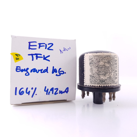 1 X EF12 TELEFUNKEN TUBE. ENGRAVED LOGO NOS. RCB370V1