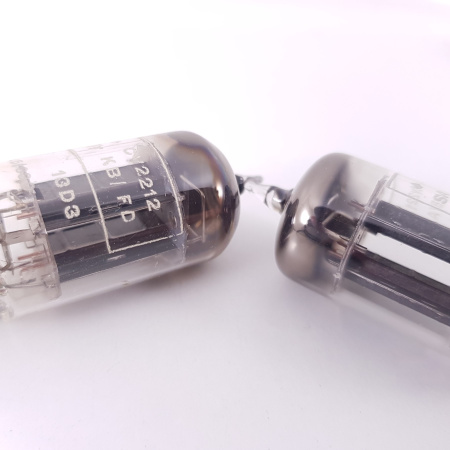 2 X CV2212 / 13D3 MULLARD TUBE. MATCHED PAIR 17mm BLACK PLATES 1950s TUBE. NOS/NIB. RCB41