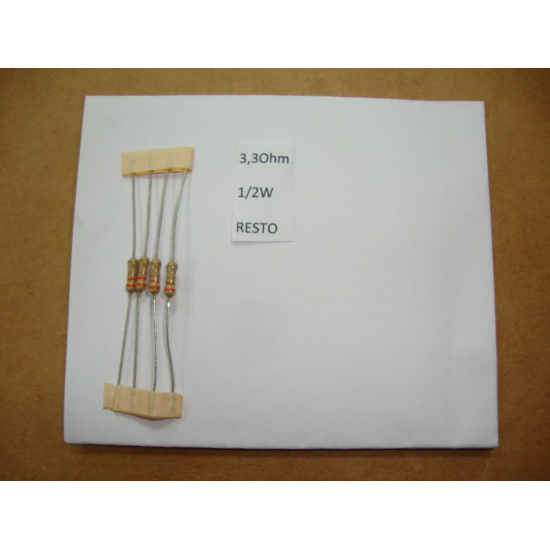 4 x RESISTOR. 1/2W 3R3 3.3Ohm 5% *4...
