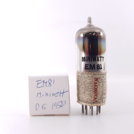 1 X EM81 MINIWATT MAGIC EYE TUBE. D GETTER 1950s. CB41