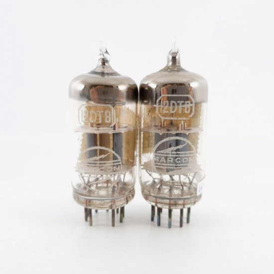 2 X 12DT8 MARCONI TUBE. 1963 PRODUCTION. COPPER RODS. MATCHED PAIR. CP  ENA