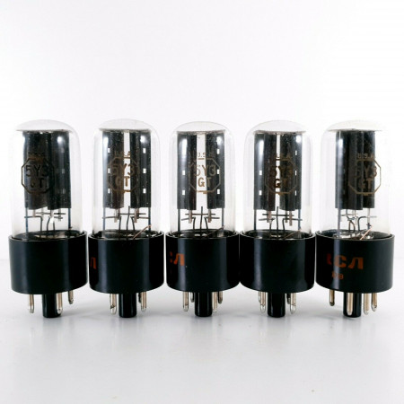 5 X 5Y3GT TUBE. RCA BRAND. BLACK PLATES. 1970 PRODUCTION. CA  ENA