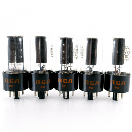 5 X 5Y3GT TUBE. RCA BRAND. BLACK PLATES. 1970 PRODUCTION. CA  ENA